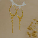 Mahavir DYE Gold Plated Premium Bali Earrings
