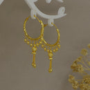 Mahavir DYE Gold Plated Premium Bali Earrings