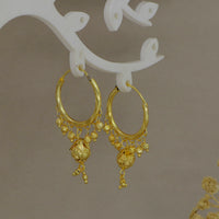 Mahavir DYE Gold Plated Premium Bali Earrings