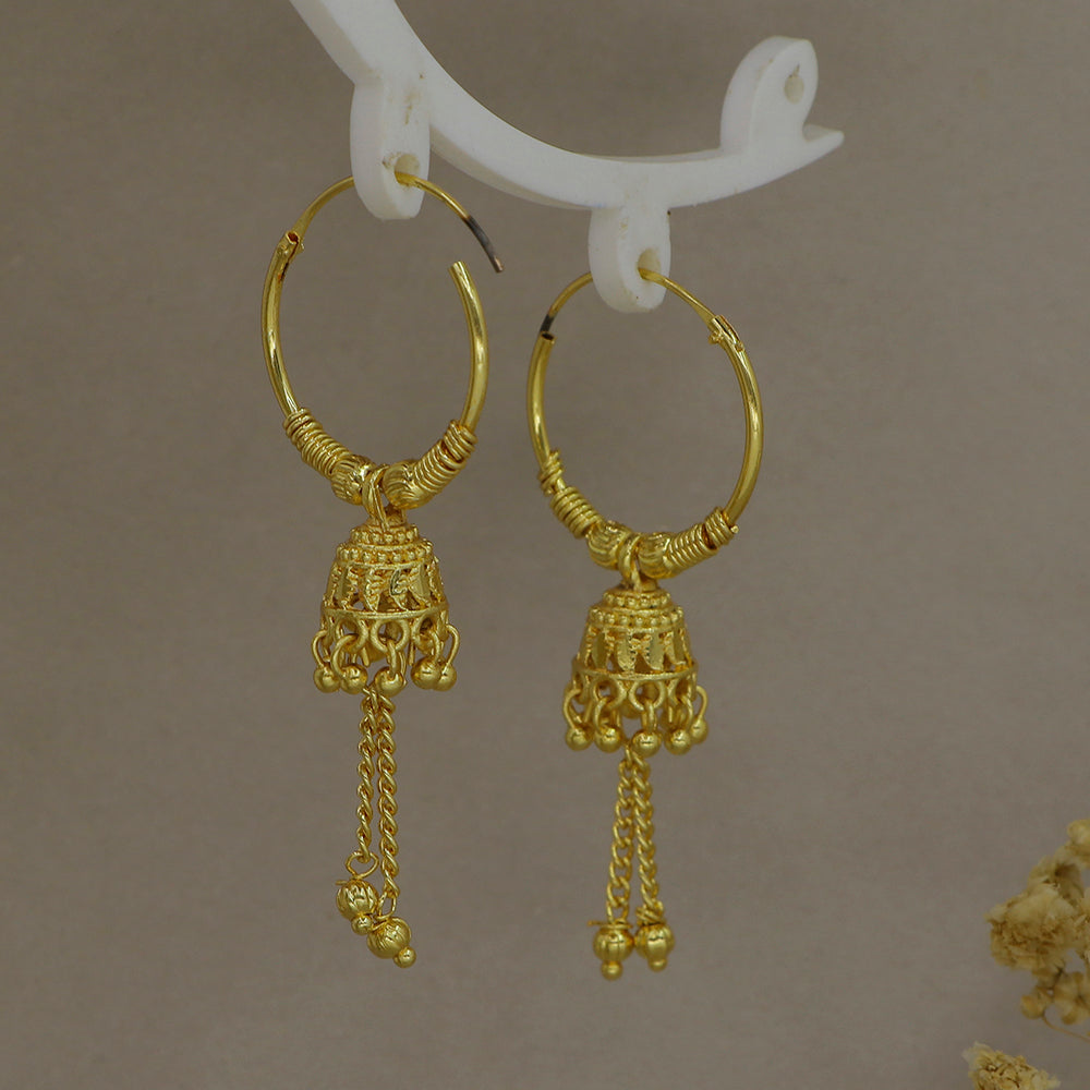Mahavir DYE Gold Plated Premium Jhumki Earrings