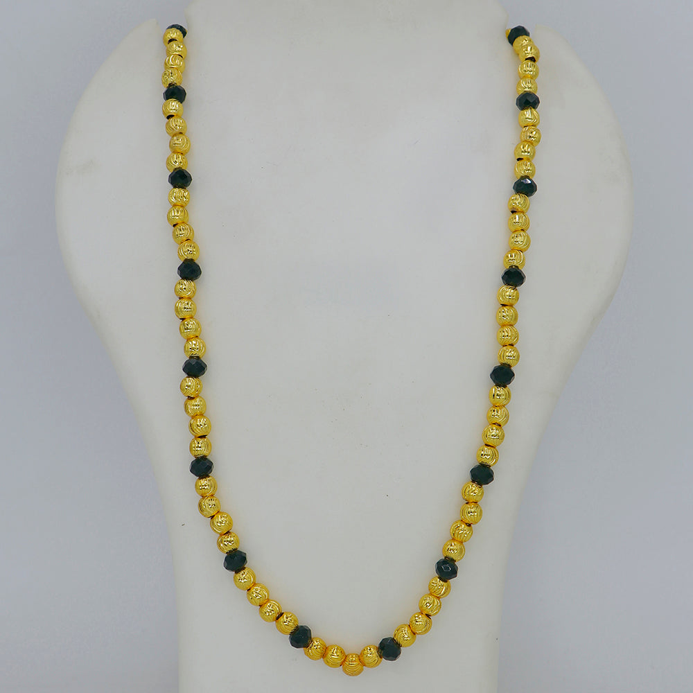Mahavir Elegant Gold Finish Beaded Mala Necklace