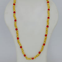 Mahavir Elegant Gold Finish Beaded Mala Necklace