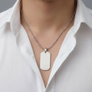 Urthn Rectangle Steel Chain Pendant For Men (Pack Of 6)