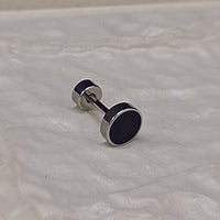 Black Stud Mens Earrings