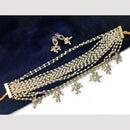 Gehana Mahal Gold Plated Pearl Choker Necklace Set