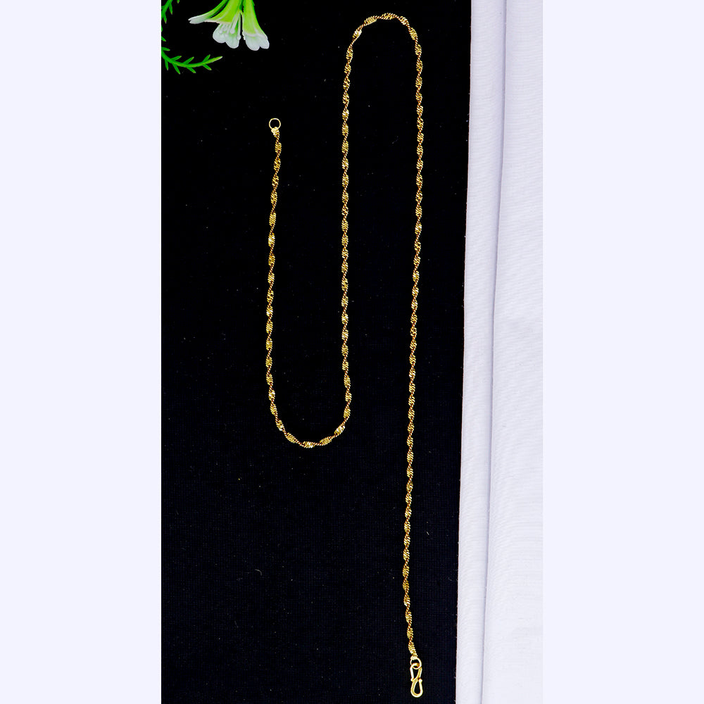 Mahavir Gold Plated Chain