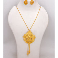 Mahavir Traditional Gold Forming Necklace Set 