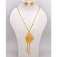 Mahavir Traditional Gold Forming Necklace Set 