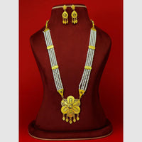 Mahavir Traditional Gold Forming Look Pearl Long Necklace Set (Pack of 6)