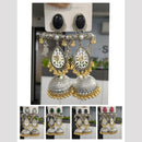 Wearhouse Fashion 2 Tone Plated Pota And Pearl Ghungroos Jhumki Earrings