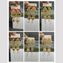 Wearhouse Fashion 2 Tone Plated Pota And Pearl Ghungroos Dangler Earrings