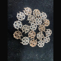 Mahavir Gold Plated Heart Shape Sparkling Austrian Stones Charm