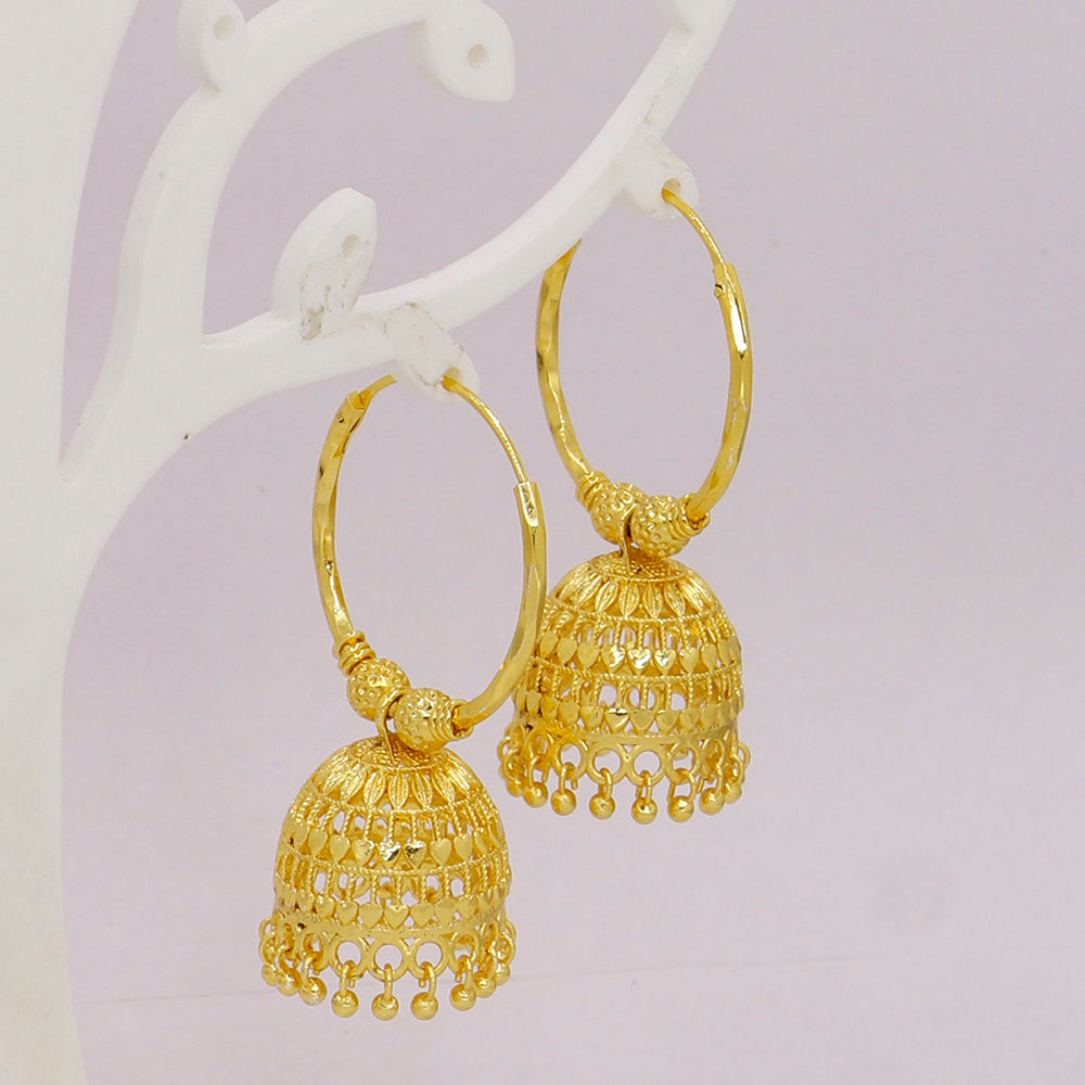 Mahavir DYE Gold Plated Jhumki Earrings