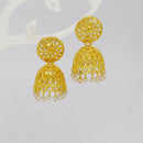 Mahavir DYE Gold Plated Premium Pearl Jhumki Earrings