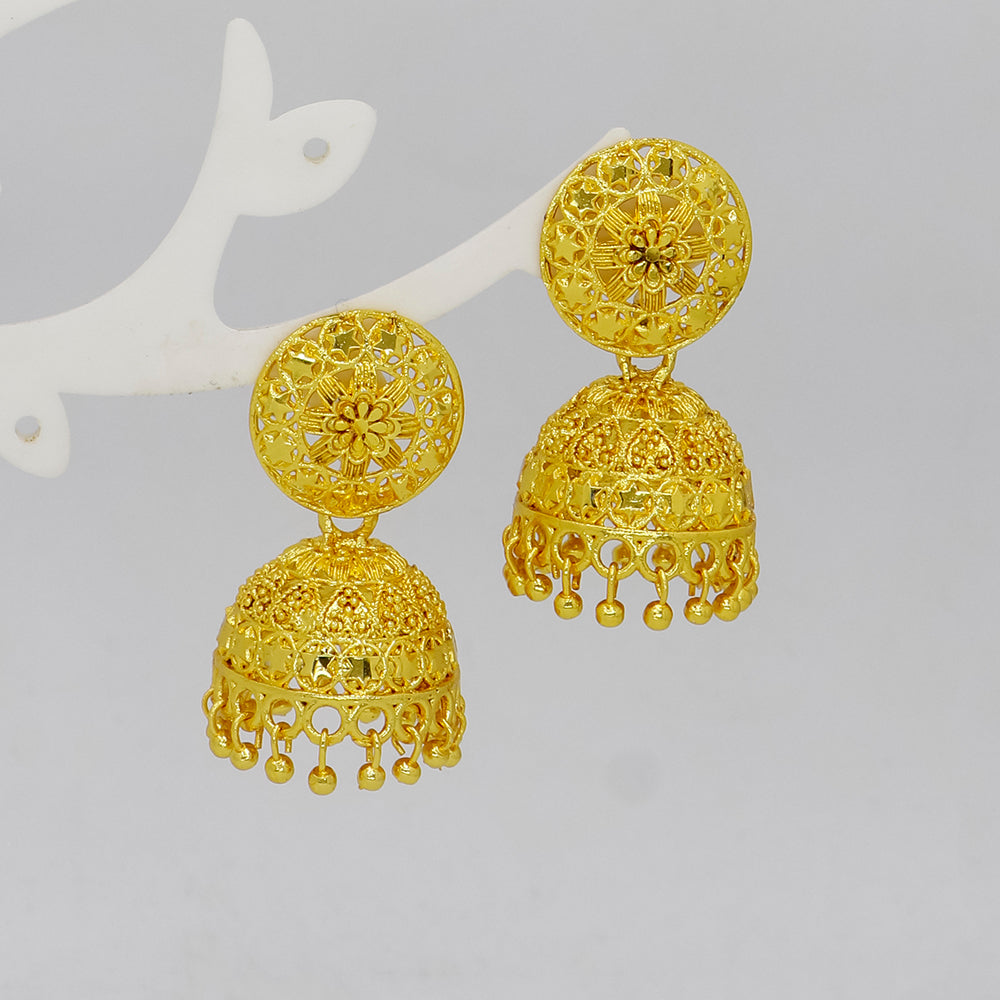 Mahavir DYE Gold Plated Premium Pearl Jhumki Earrings (Pack of 6)