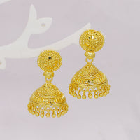 Mahavir DYE Gold Plated Premium Pearl Jhumki Earrings