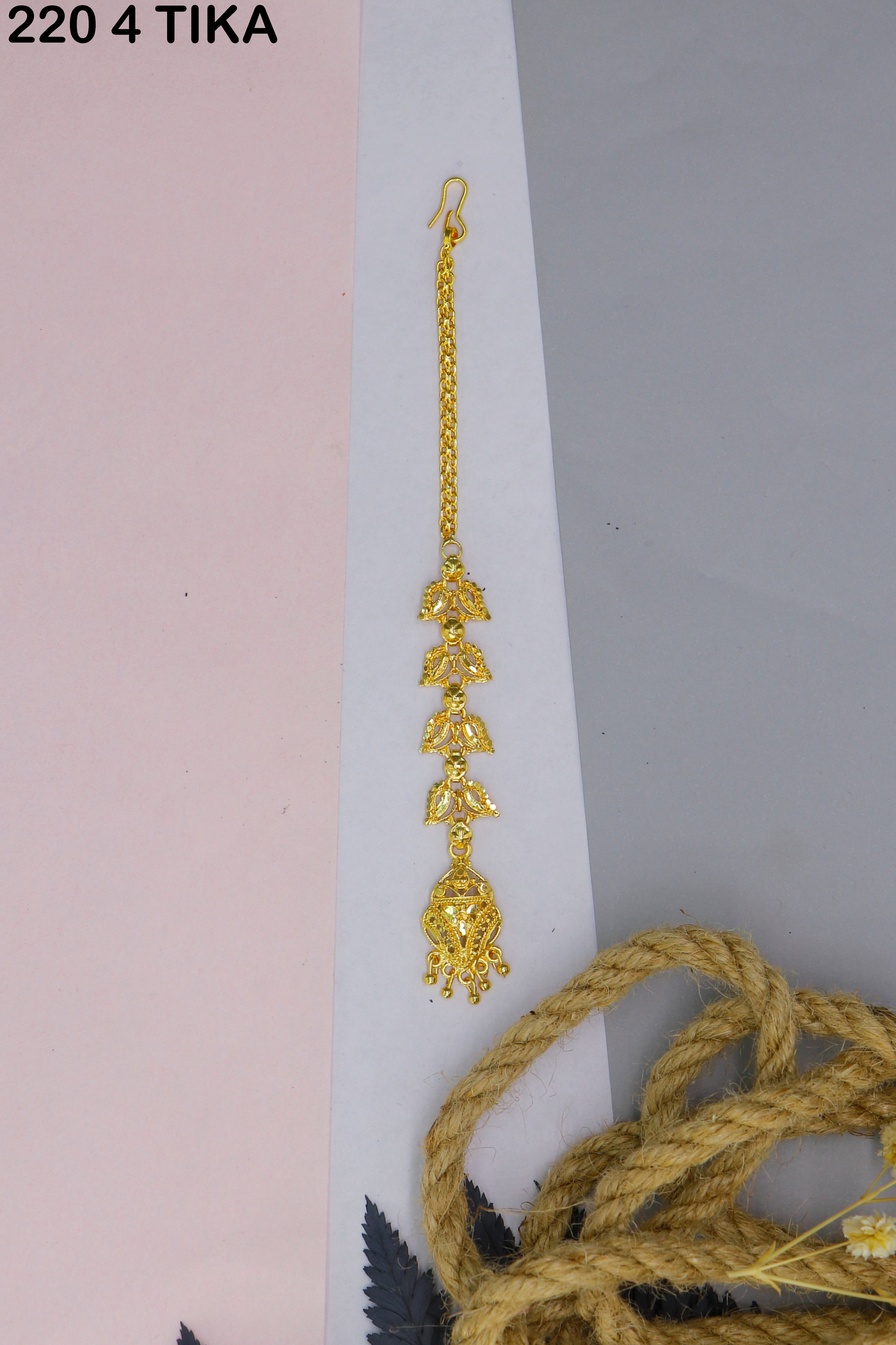 Mahavir Gold Plated Maangtikka (Pack of 12)