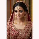 Wearhouse Fashion Designer Kundan Pearl Long Dangler Earrings