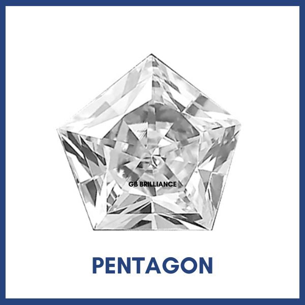 Golay Buchel Pentagon Stone Cubic Zirconia Stone (3mm to 4mm)