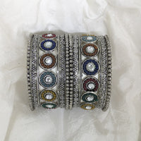 Shree Asha Bangles Kundan Stone And Pearl Bangles Set
