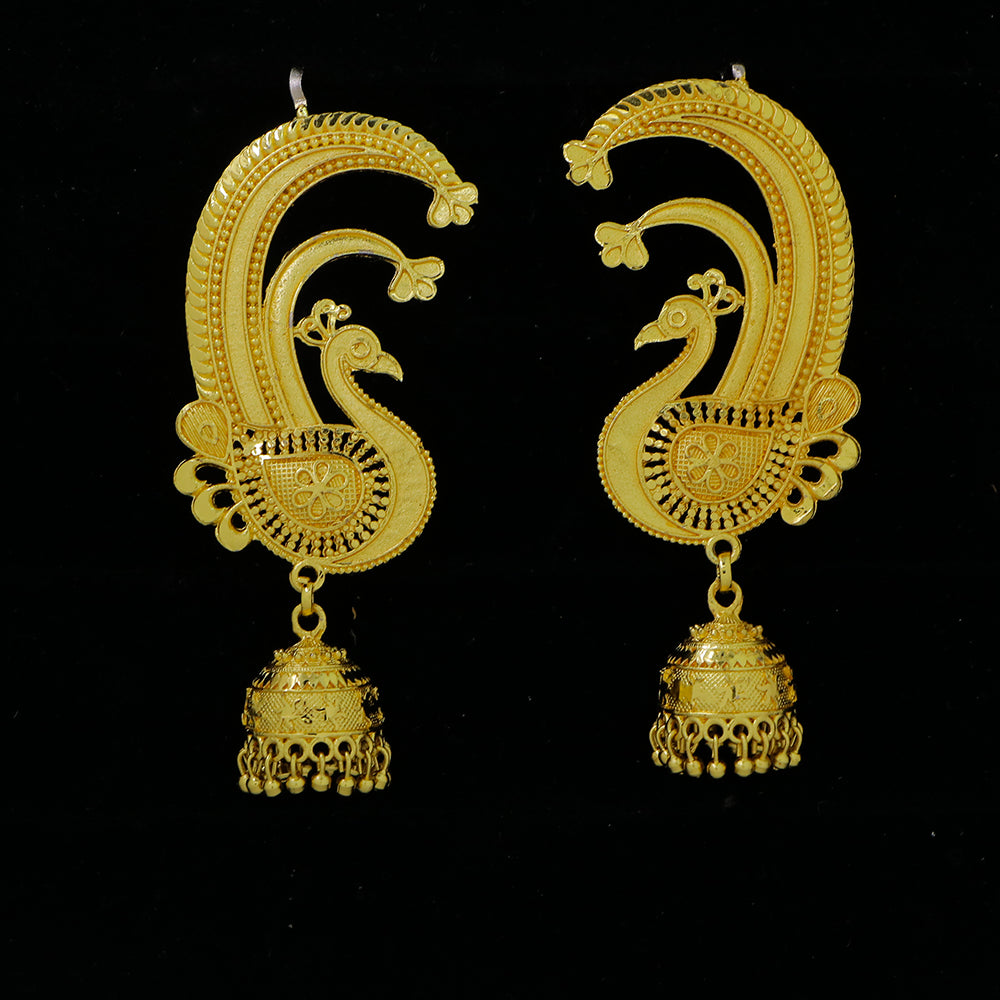 Mahavir DYE Gold Plated Premium Earcuff Jhumki Earrings