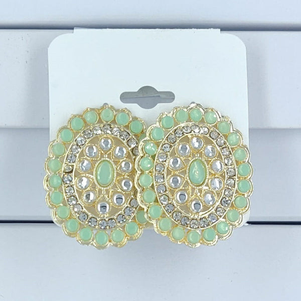 Corbeda Fashion Gold Plated Stud Earrings