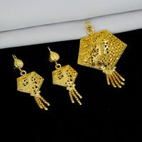 Mahavir Gold Plated Pendant Set