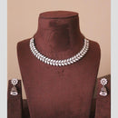 H K Fashion Ethnic Oxidised Sparkling Stones And Pearls Necklace Set