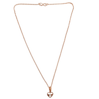 Urthn Heart shape Rose Gold-Plated Chain Pendant(Pack of 12)