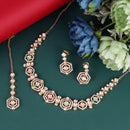 Saloni Fashion Jewellery Fabulous Square Shape Brass Kundan Stone 18 KT Gold Plated Choker Necklace Set with Maang Tikka For Women and Girls