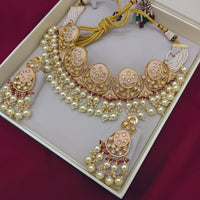 Arham Designer Polki Kundan Necklace Set with Premium Glamorous Finish