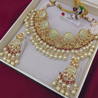 Arham Designer Polki Kundan Necklace Set with Premium Glamorous Finish
