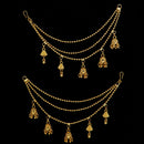 Mahavir Gold Plated Pearl Kanchain Earrings