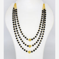 Mahavir Gold Plated 3 Line Dokiya Necklace
