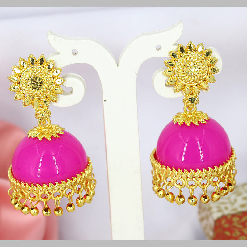 Mahavir Gold Plated Jhumki Earrings