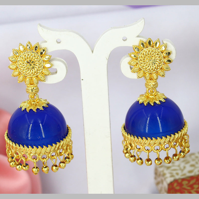 Mahavir Gold Plated Jhumki Earrings