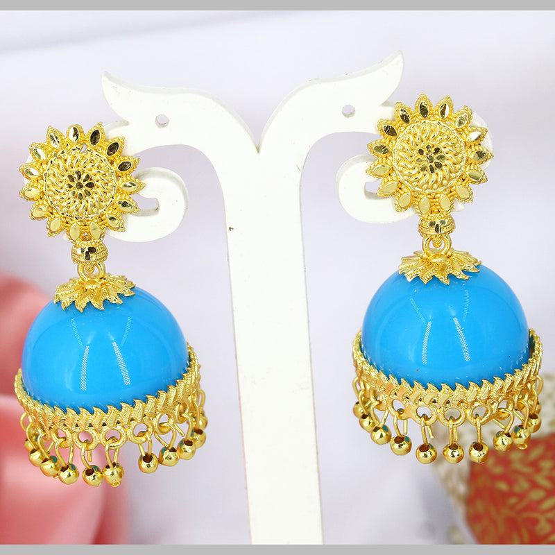 Mahavir Gold Plated Jhumki Earrings