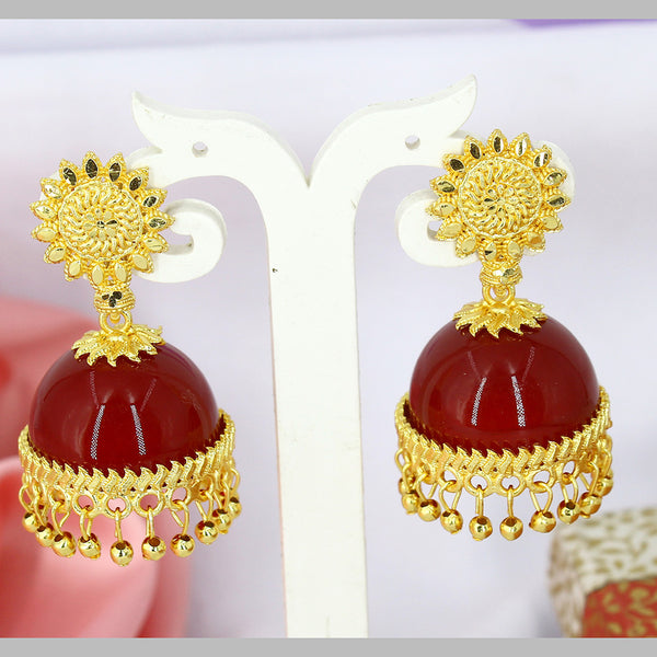 Mahavir Gold Plated Jhumki Earrings