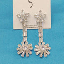 Dhwani Silver Plated Crystal Stone Dangler Earrings