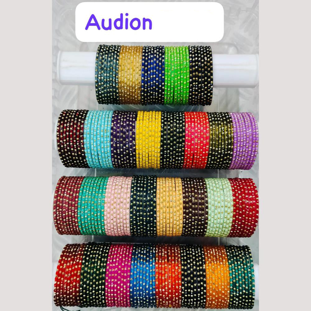 Chitra Bangles Multi Color Glass Bangle (12 Piece In One Box)