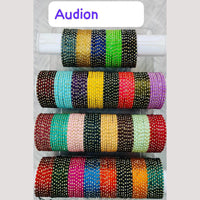 Chitra Bangles Multi Color Glass Bangle (12 Piece In One Box)