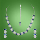 DNJ Jewelry Elegant American Diamond Statement Necklace Set Women & Girls