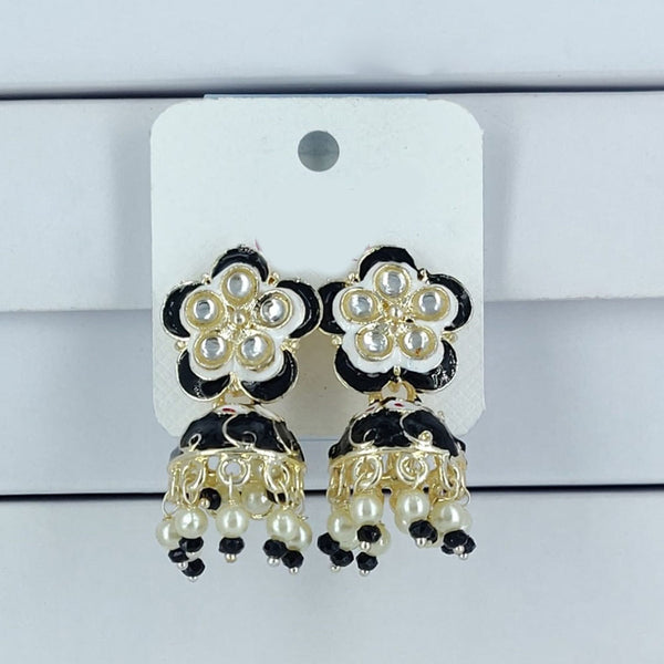 Corbeda Fashion Gold Plated Meenakari Jhumki Earrings