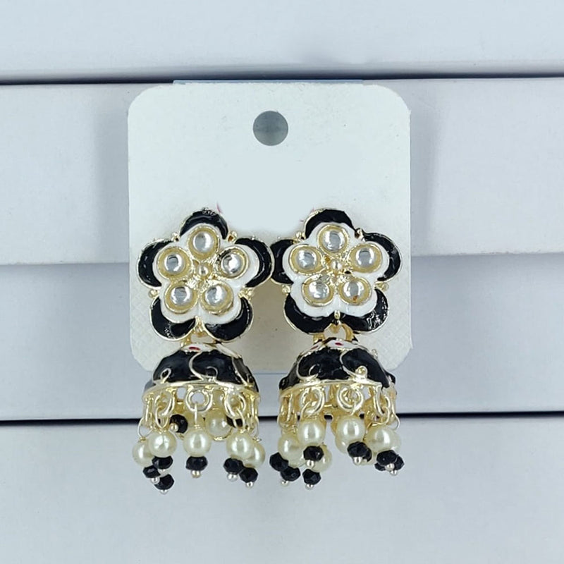 Corbeda Fashion Gold Plated Meenakari Jhumki Earrings