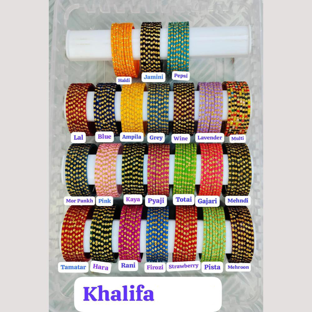 Chitra Bangles Glass Multi Color Bangle Set (12 Piece In One Box)