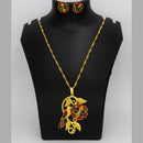 Mahavir Dye Gold Plated Meenakari Chain Pendent Set