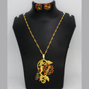 Mahavir Dye Gold Plated Meenakari Chain Pendent Set