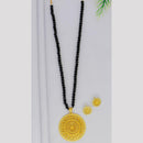 Mahavir Gold Plated Pearls Long Necklace Set