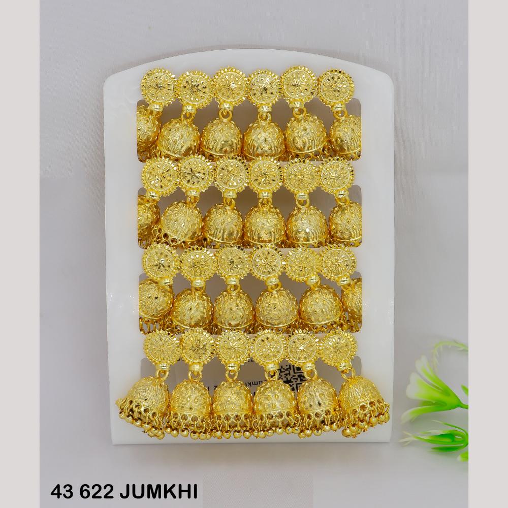 Mahavir  Gold Plated Jhumki Earrings (1 Piece Only)