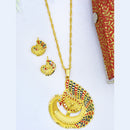 Mahavir Dye Gold Plated Chain Pendent Set